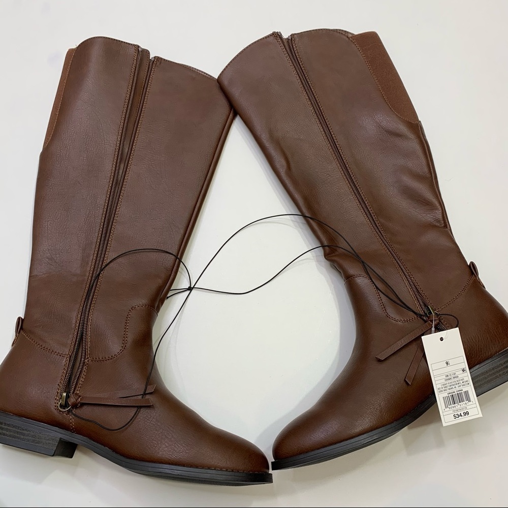 Universal Thread Cognac Riding Boots Size 9.5 - Picture 6 of 16